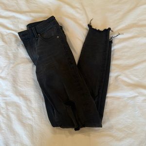 Abercrombie skinny black jeans ripped